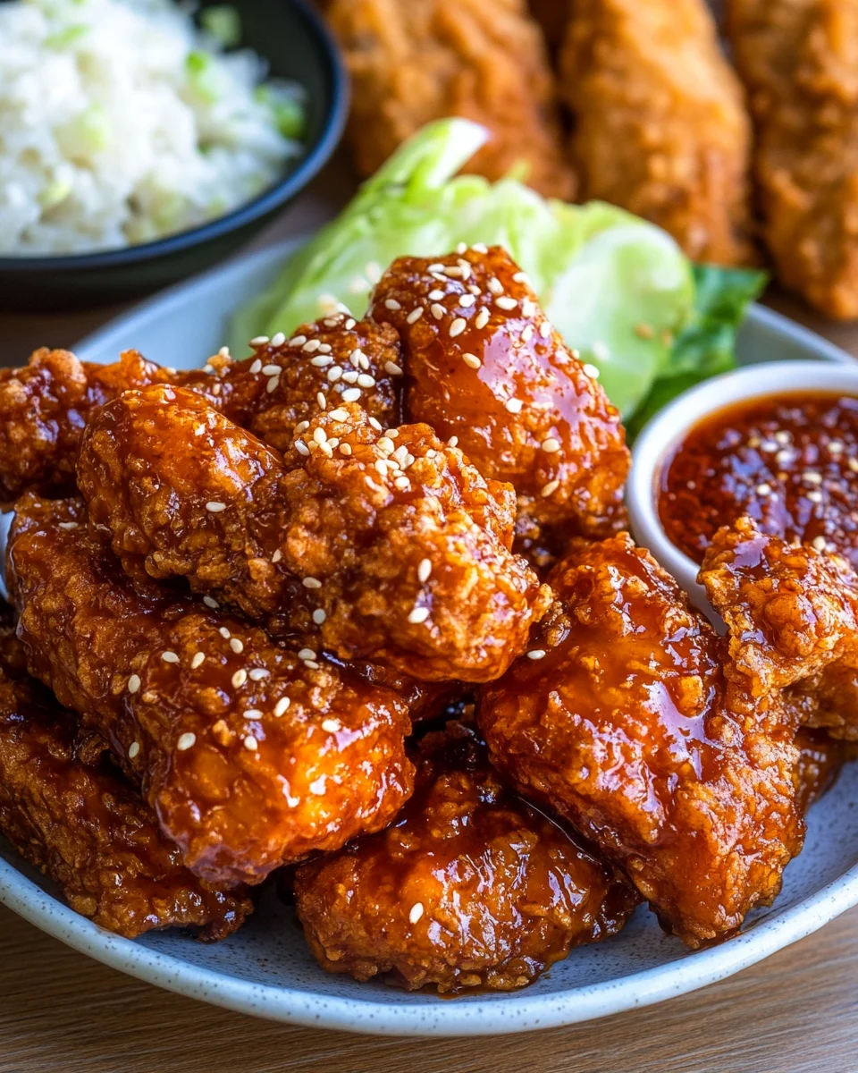 Korean Fried Chicken (Yangnyeom Chicken) Korean