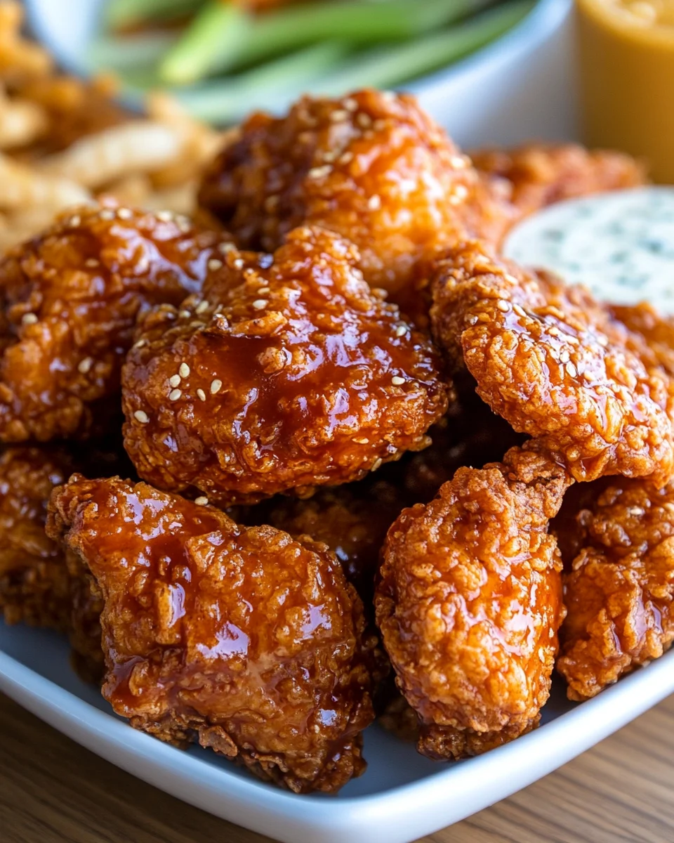 Korean Fried Chicken (Yangnyeom Chicken) Korean