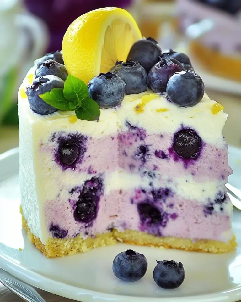 Lemon Blueberry Cheesecake Cake