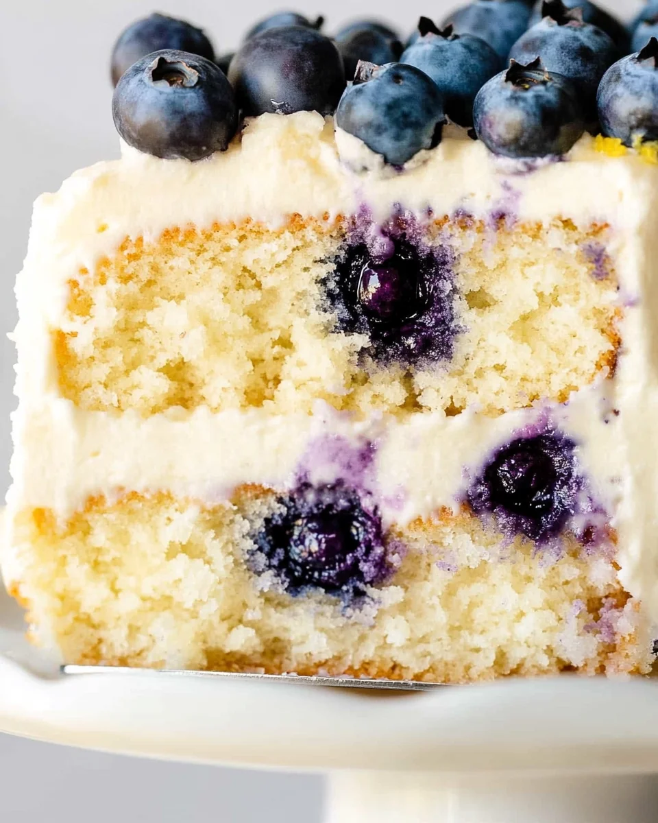 Lemon Blueberry Layer Cake Lemon