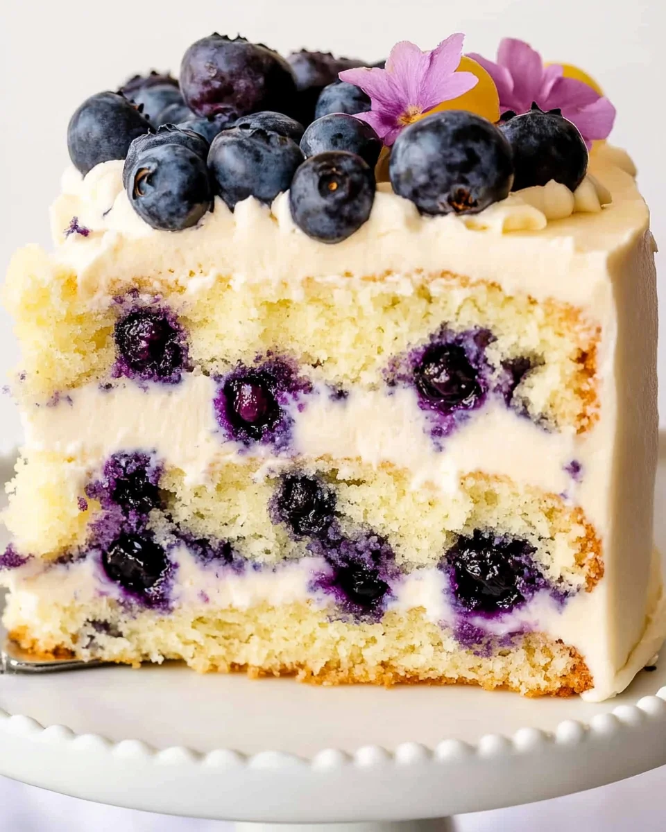 Lemon Blueberry Layer Cake Lemon