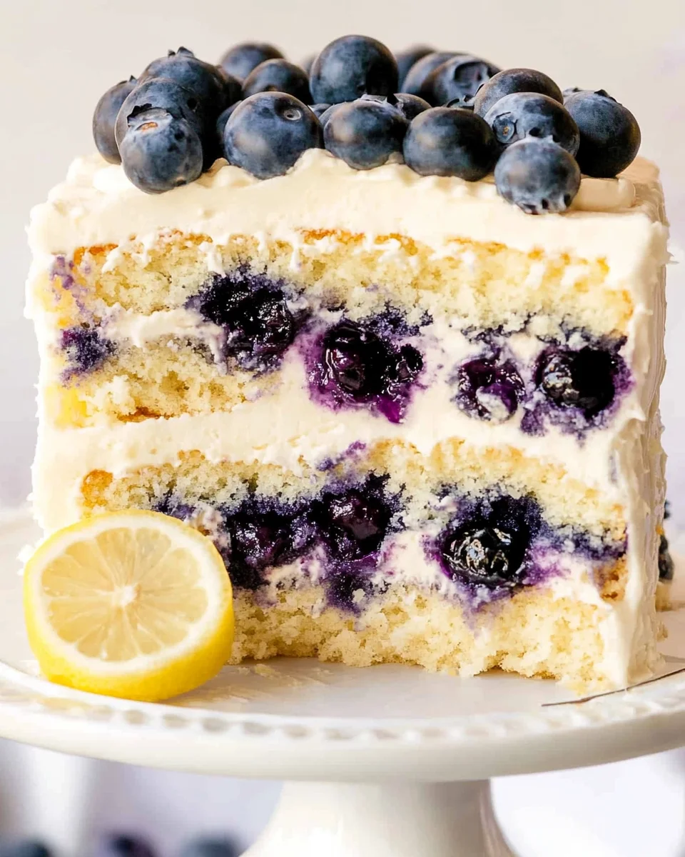Lemon Blueberry Layer Cake Lemon