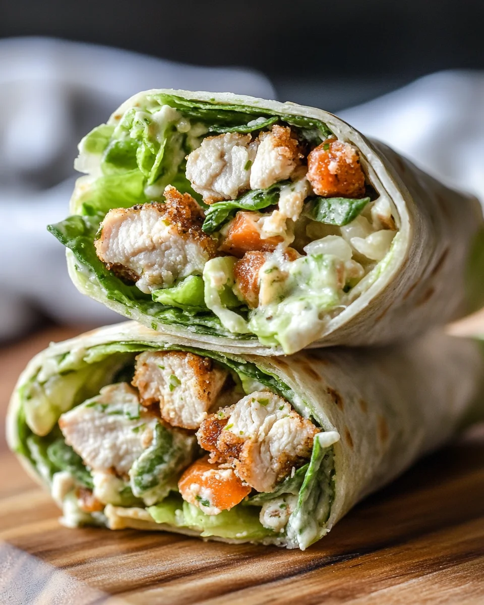 Miso Chicken Caesar Wraps