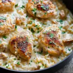 One-Pan Creamy Parmesan Chicken & Rice One-Pan Creamy Parmesan Chicken & Rice