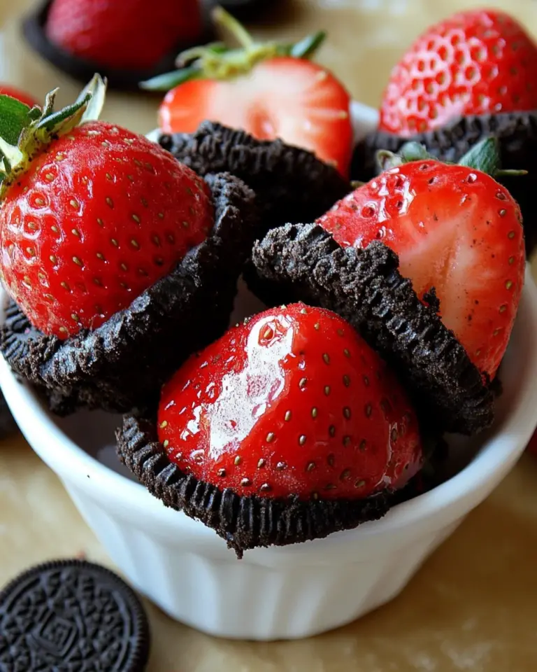 Oreo Truffle-Stuffed Strawberries