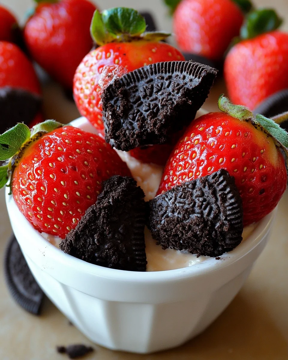 Oreo Truffle-Stuffed Strawberries Oreo