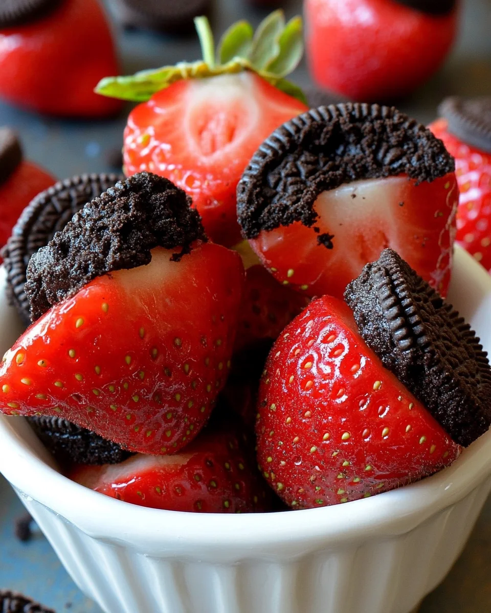 Oreo Truffle-Stuffed Strawberries Oreo