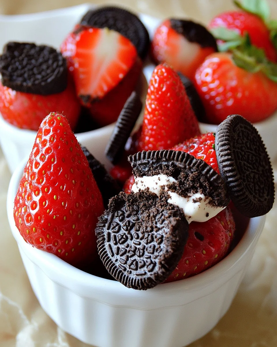 Oreo Truffle-Stuffed Strawberries Oreo