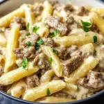 Philly Cheesesteak pasta