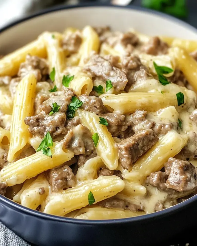 Philly Cheesesteak pasta