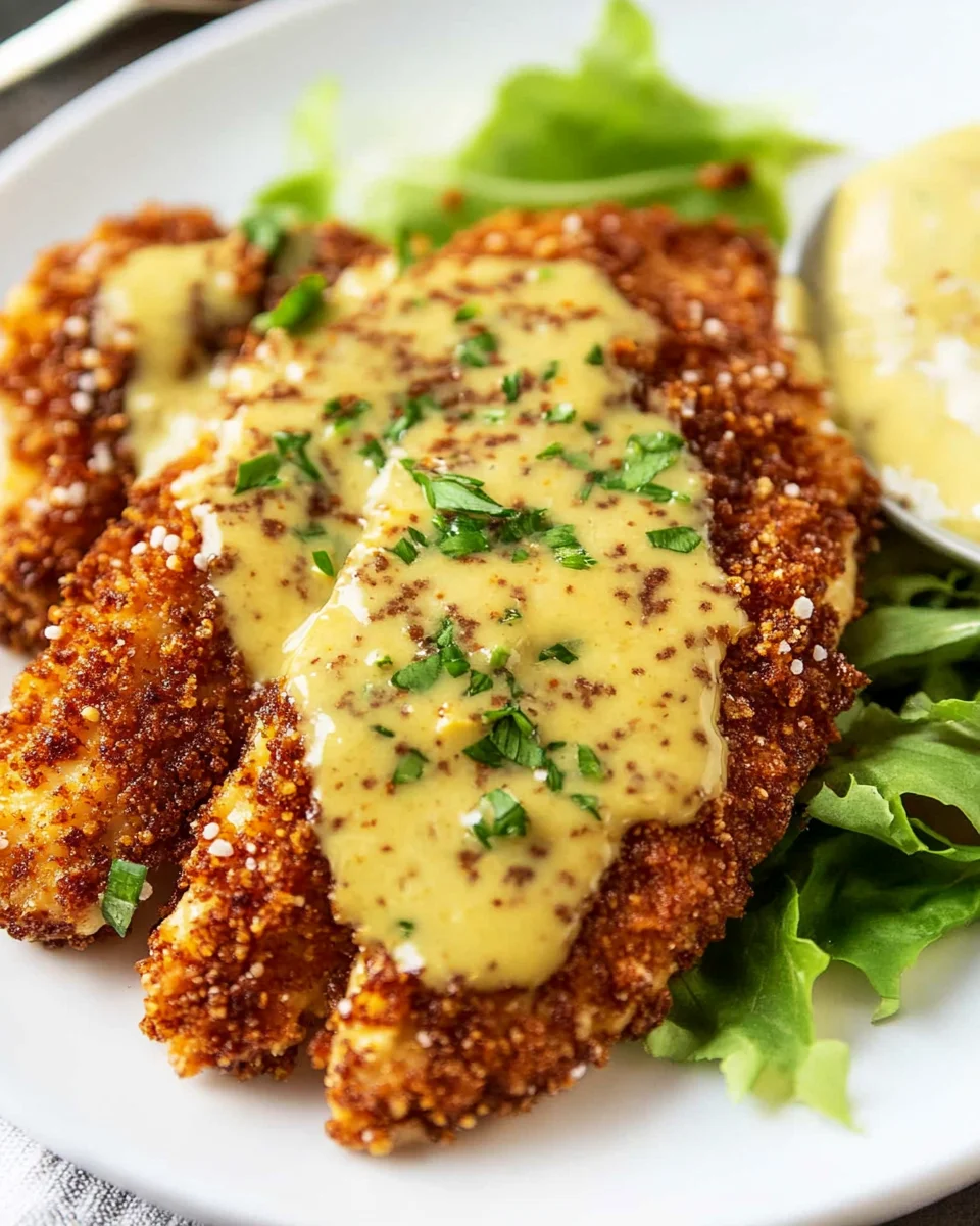 Pretzel Crusted Chicken with Honey Mustard Sauce Pretzel