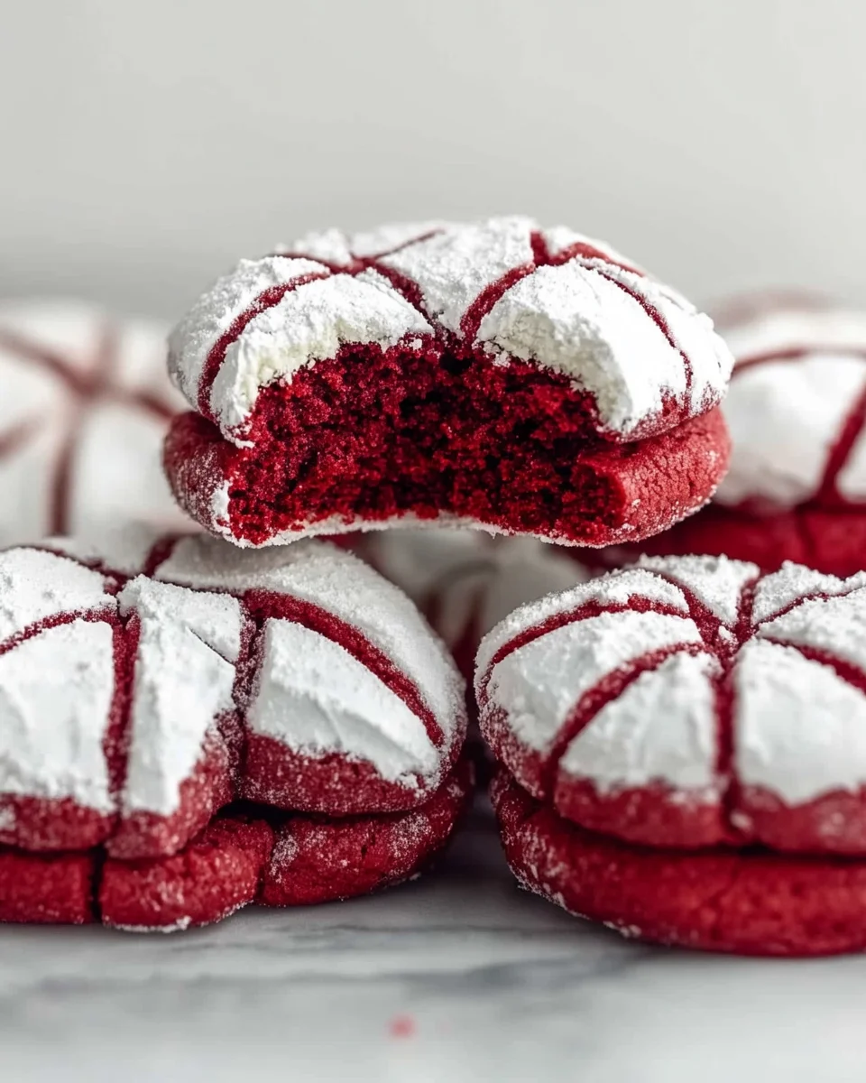 Red Velvet Crinkle Cookie Red