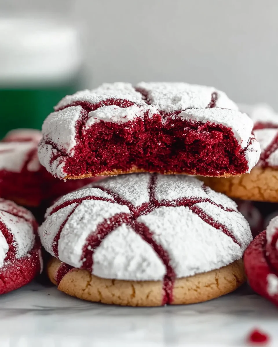 Red Velvet Crinkle Cookie Red