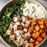 Roasted Chicken, Sweet Potato, and Kale Bowls