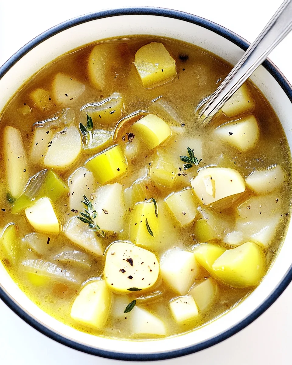 Rustic Potato Leek Soup Rustic