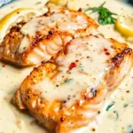 Salmon with Lemon Cream Sauce Salmon with Lemon Cream Sauce