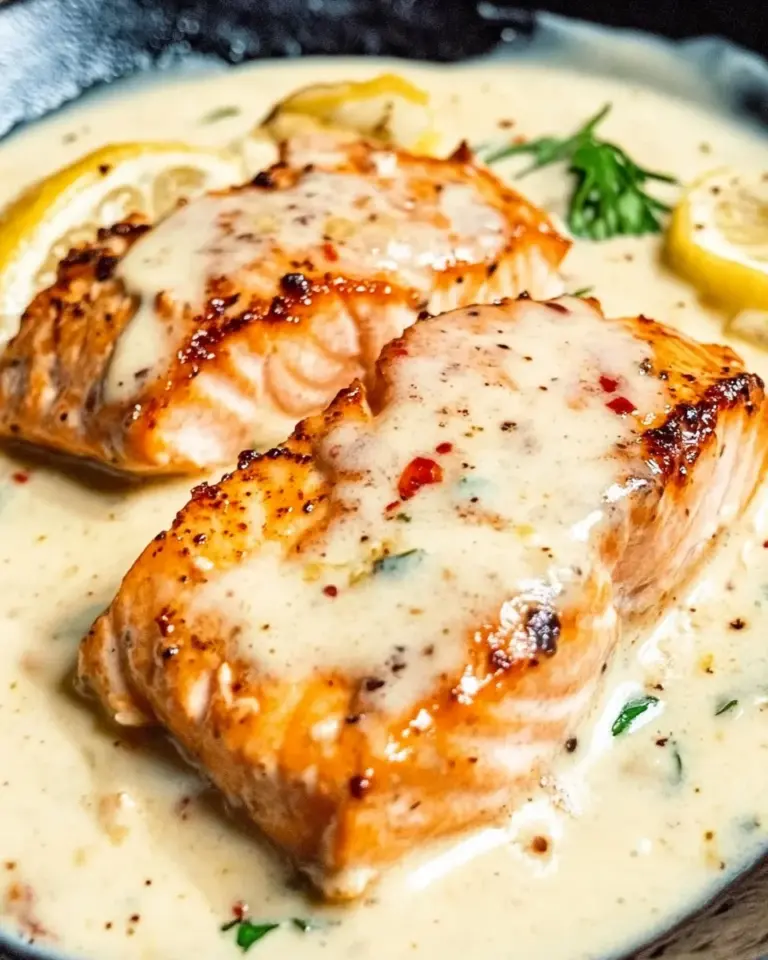 Salmon with Lemon Cream Sauce