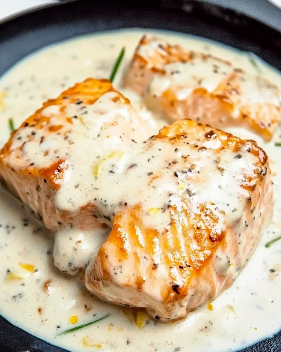 Salmon with Lemon Cream Sauce Salmon
