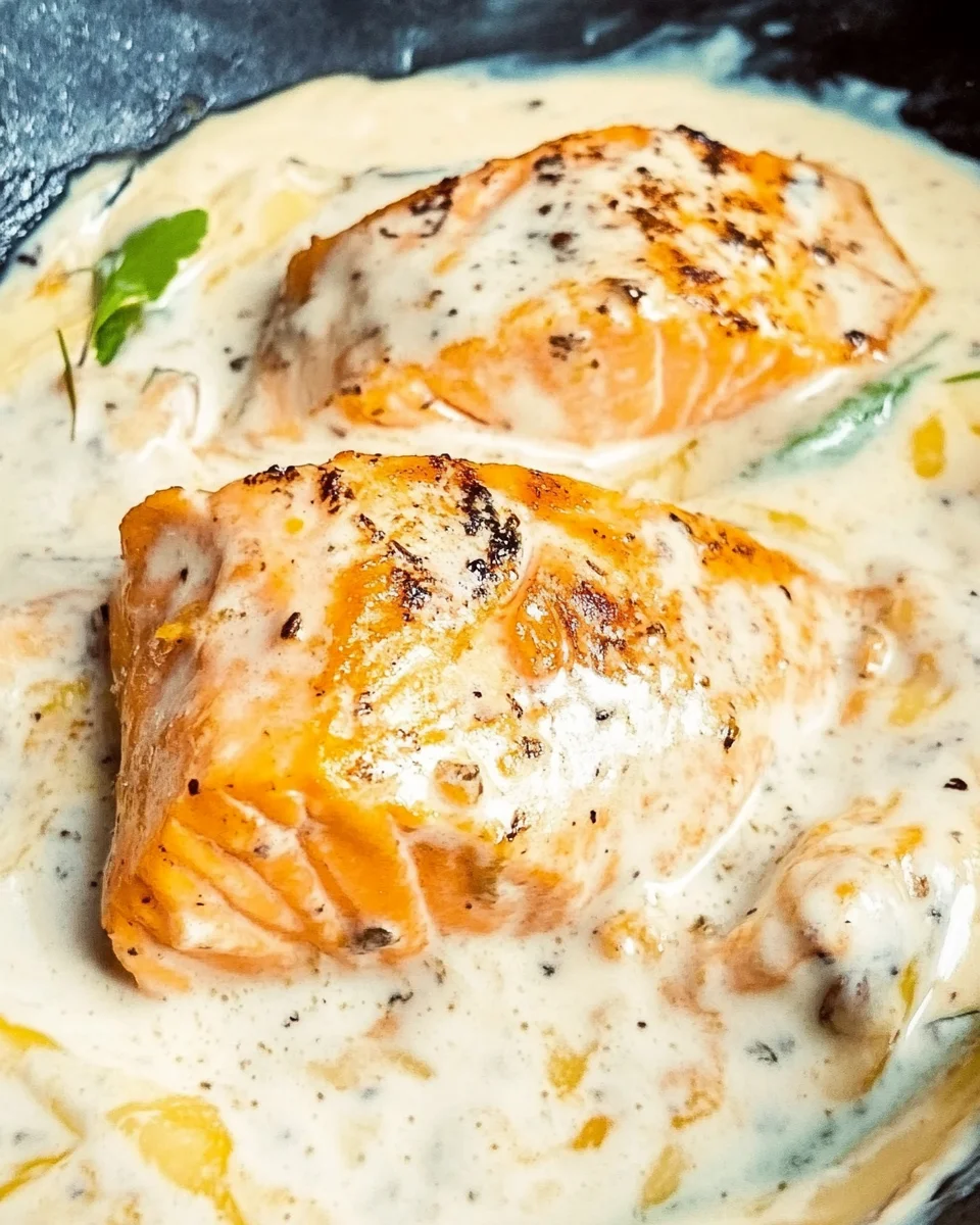 Salmon with Lemon Cream Sauce Salmon