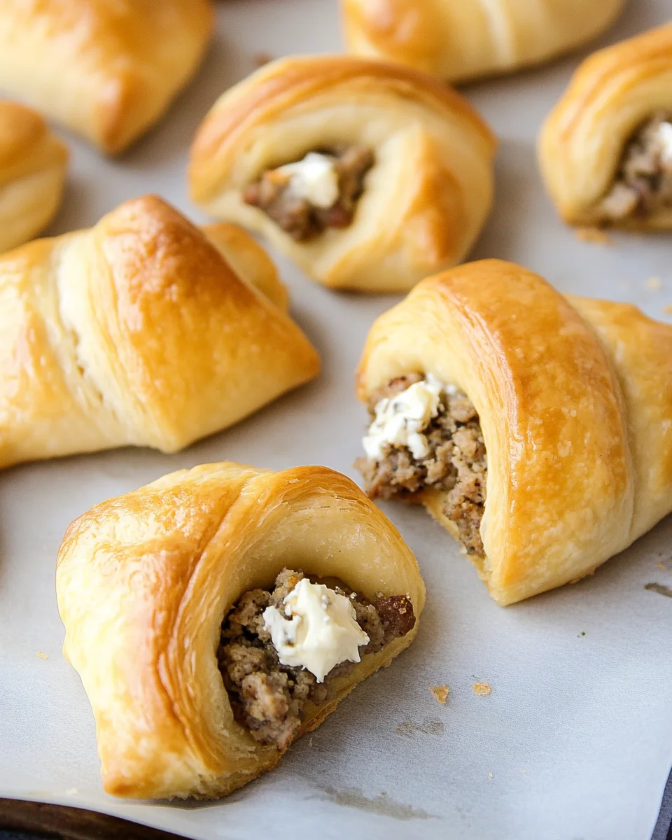 Sausage Cream Cheese Crescent Rolls