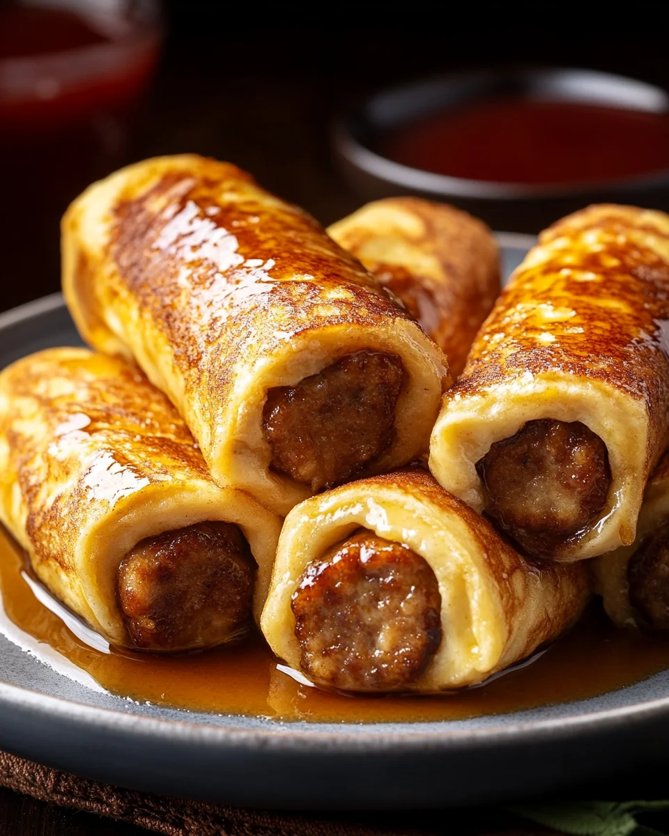 Sausage French Toast Roll-Ups Sausage