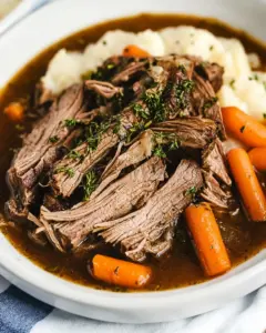 Slow Cooker Garlic Herb Pot Roast