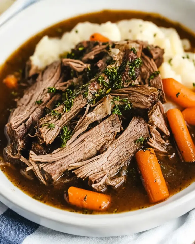 Slow Cooker Garlic Herb Pot Roast