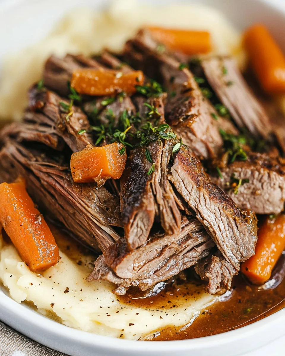 Slow Cooker Garlic Herb Pot Roast 20 Slow