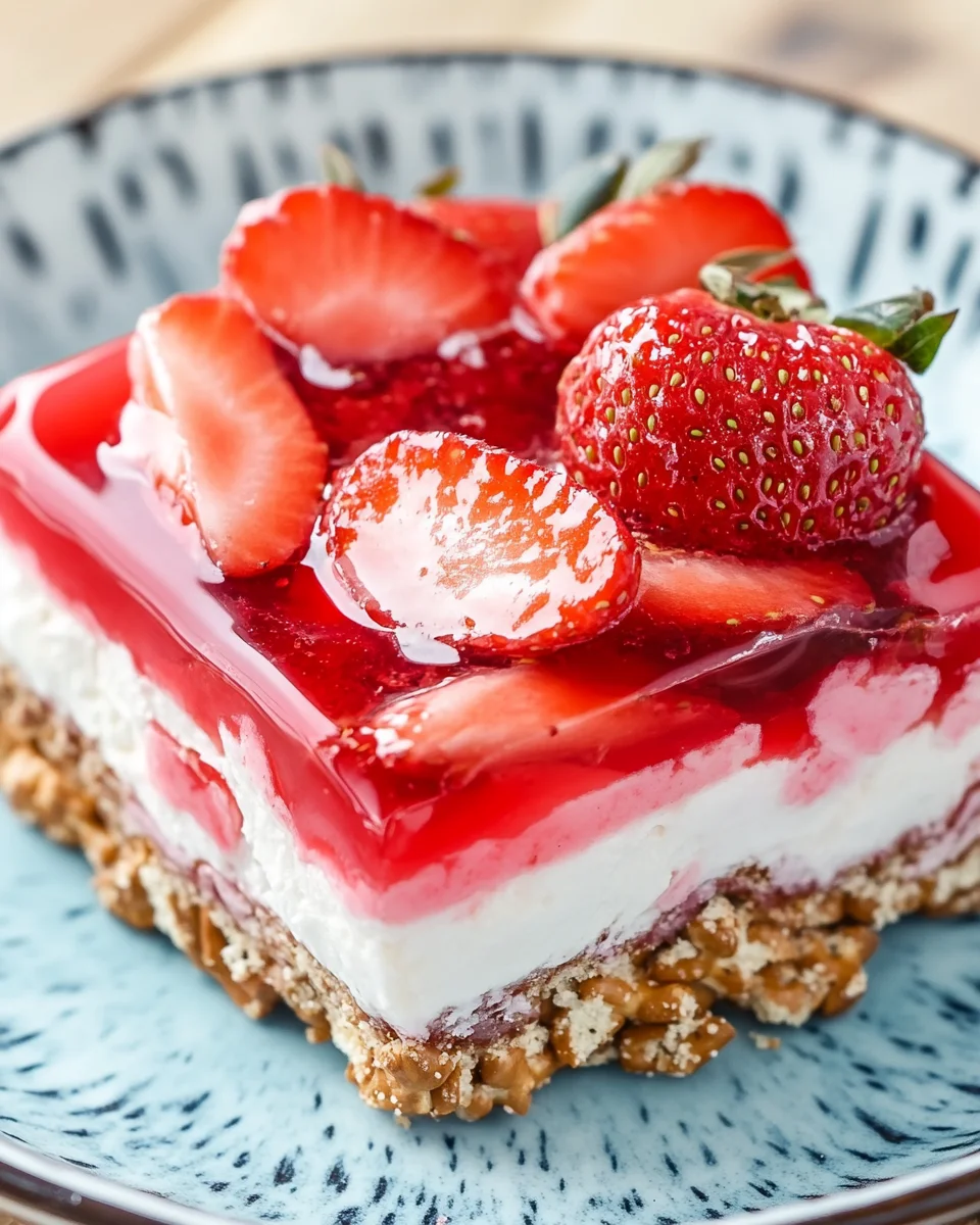 Strawberry Pretzel Jello Salad Strawberry