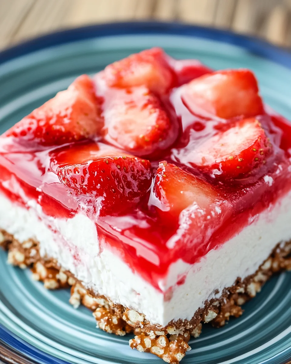 Strawberry Pretzel Jello Salad Strawberry