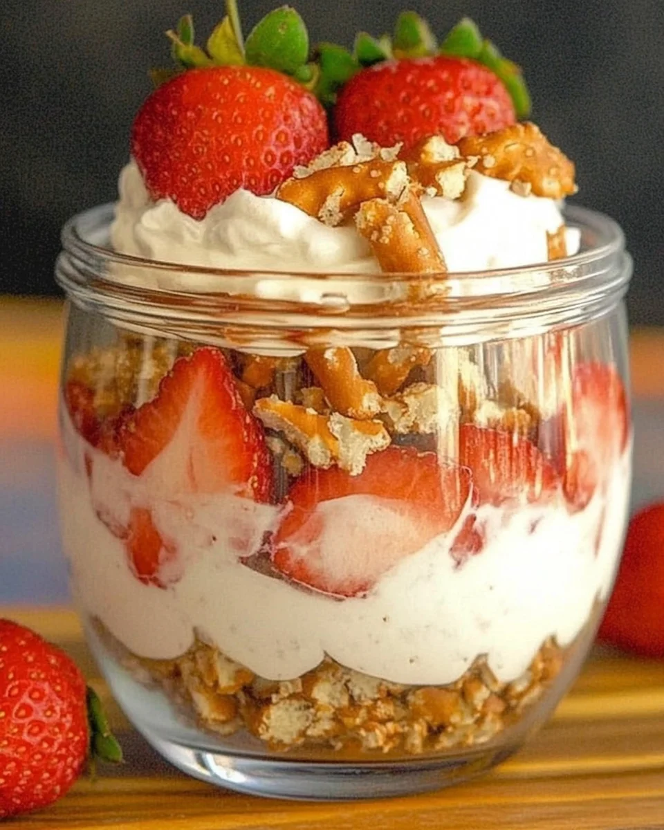 Strawberry Pretzel Salad Parfaits Strawberry