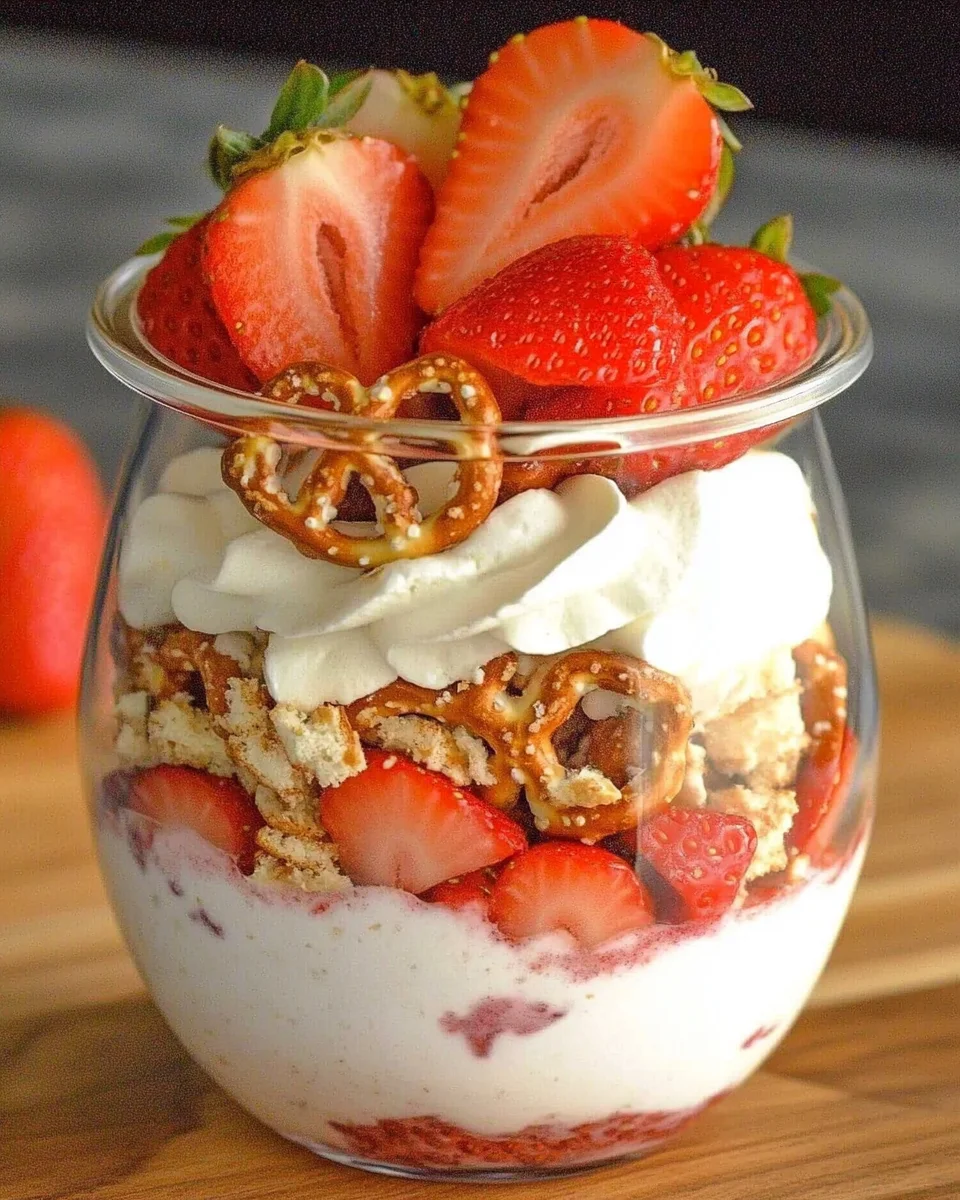 Strawberry Pretzel Salad Parfaits Strawberry