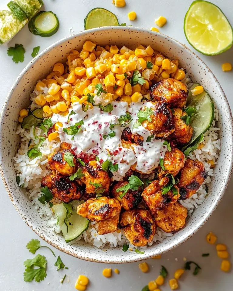 Street Corn Chicken Rice Bowl