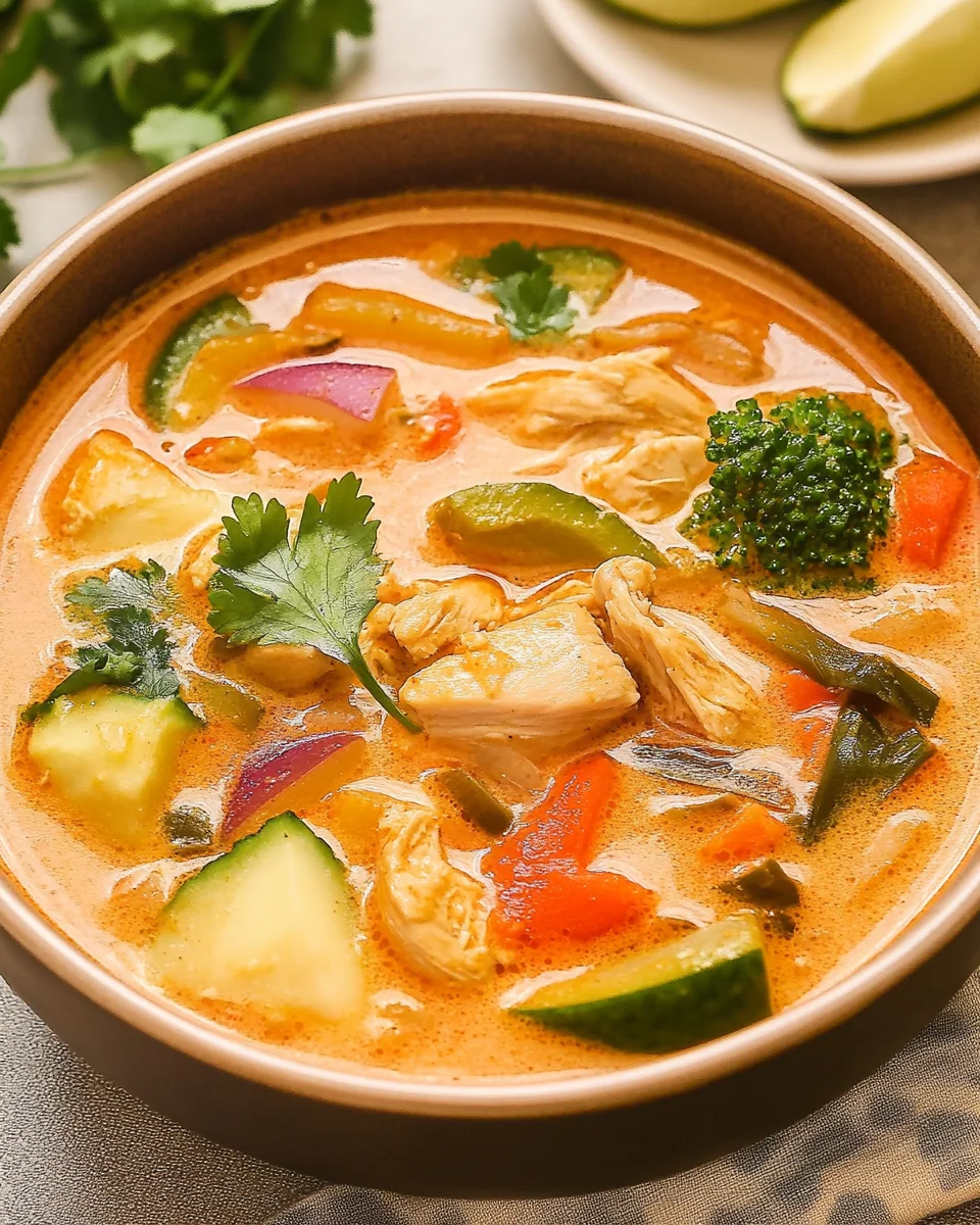 Thai Coconut Curry Chicken Soup Thai