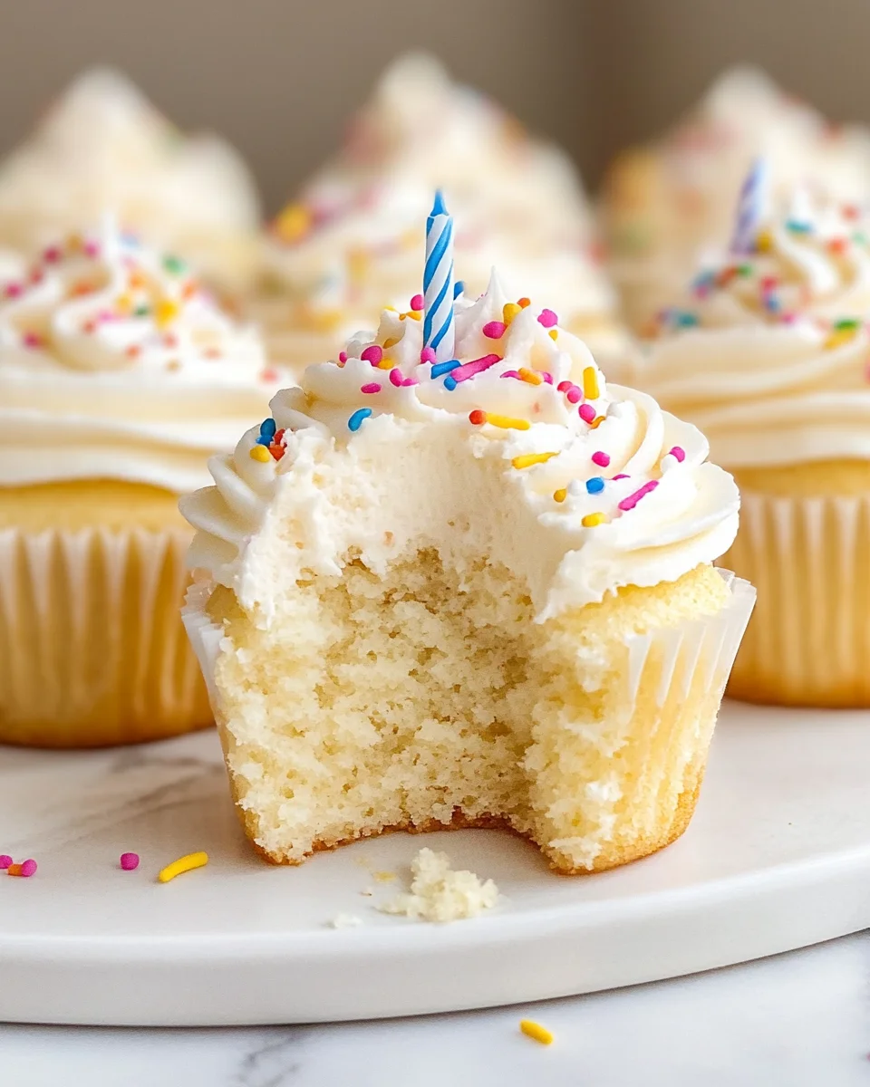 Vanilla Birthday Cupcakes Vanilla