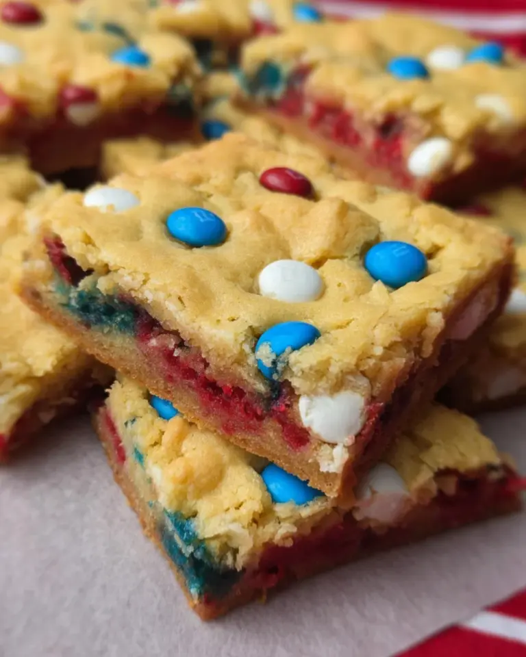 4th of July Cake-Mix Cookie Bars