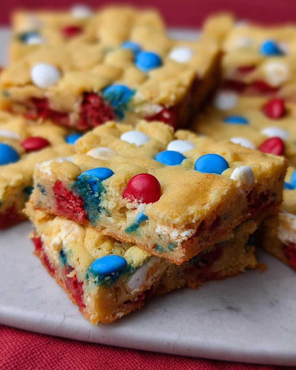 4th of July Cake-Mix Cookie Bars 4th