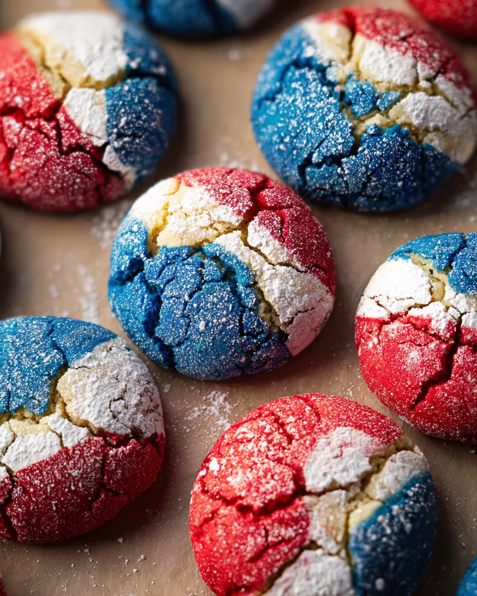 4th of July Crinkle Cookies 4th