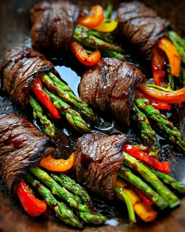 Air Fried Steak and Asparagus Bundles