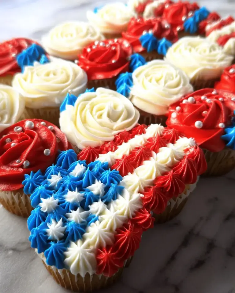 American Flag Cup Cake