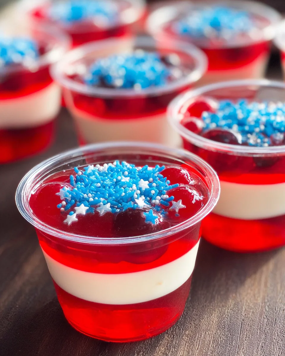 American Flag Jello Shots 16 American