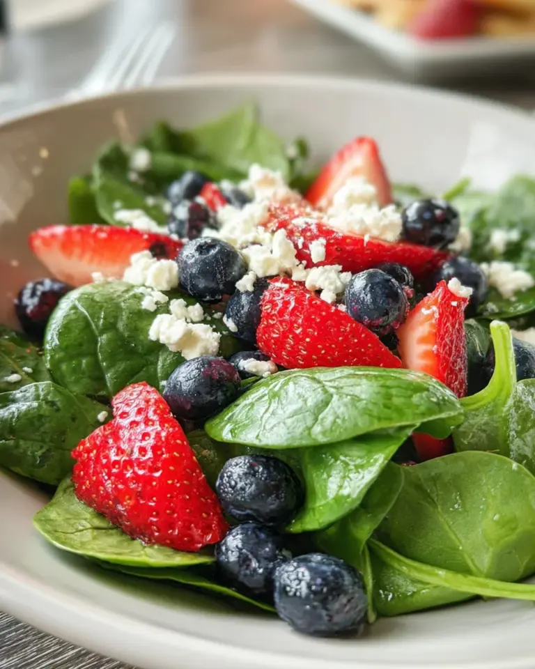 Berry, Feta and Spinach Salad
