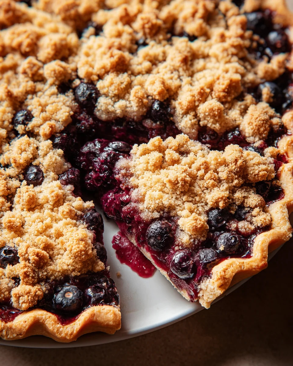 Blueberry Crumble Pie Blueberry