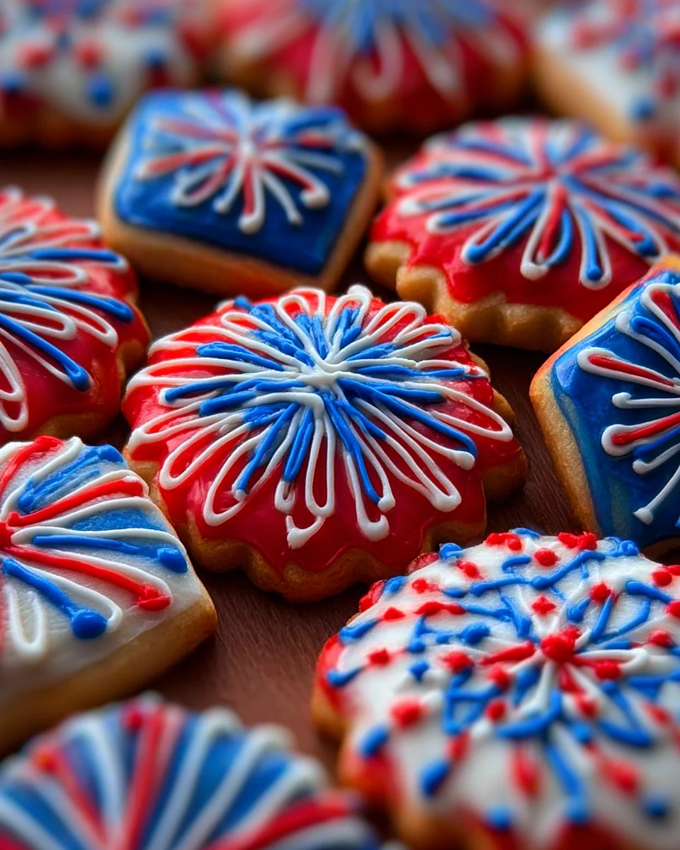 Fireworks Sugar Cookie Cake Fireworks