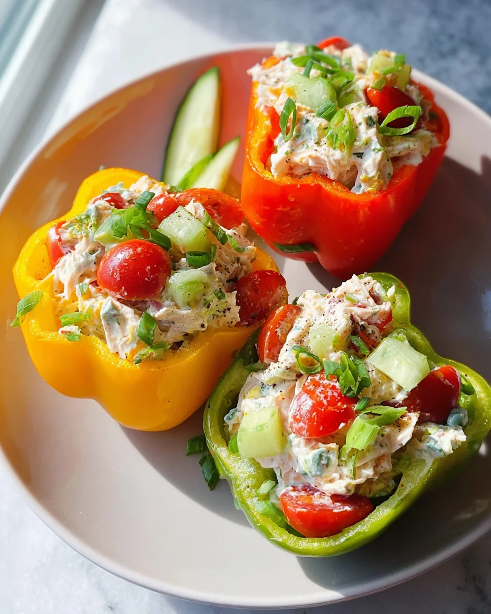 Greek Yogurt Chicken Salad Stuffed Peppers Greek