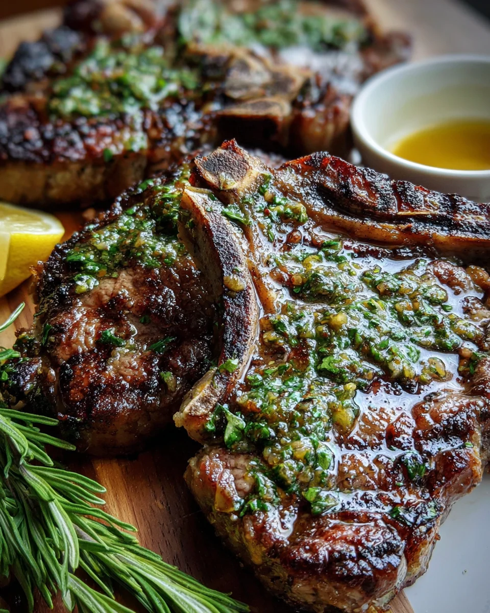 Grilled Flank Steak with Lemon-Herb Sauce Grilled