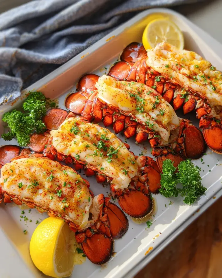 Lemon Butter Grilled Lobster Tails