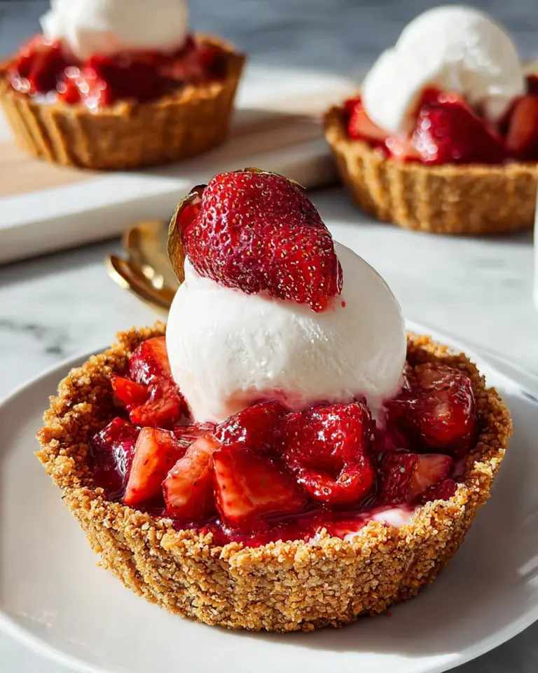 Mini Strawberry Ice Cream Pies