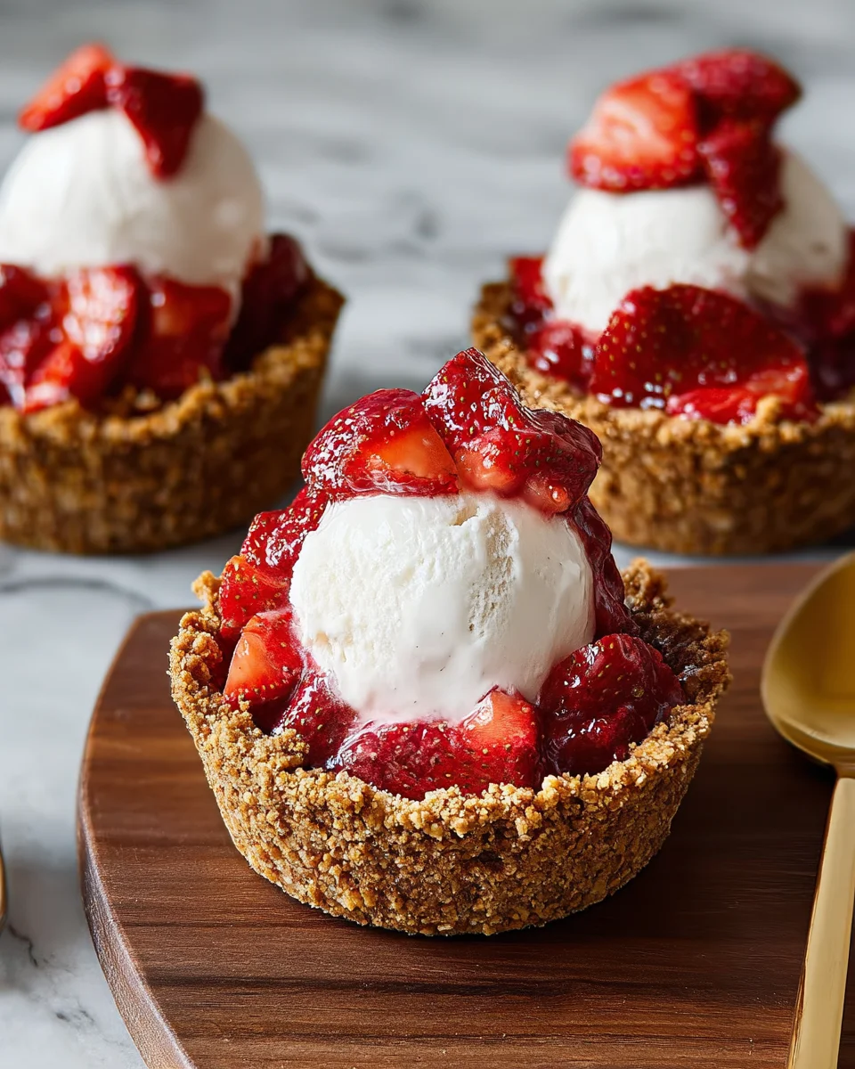 Mini Strawberry Ice Cream Pies Mini