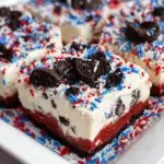 No Bake Fireworks Oreo Cheesecake bars No Bake Fireworks Oreo Cheesecake bars